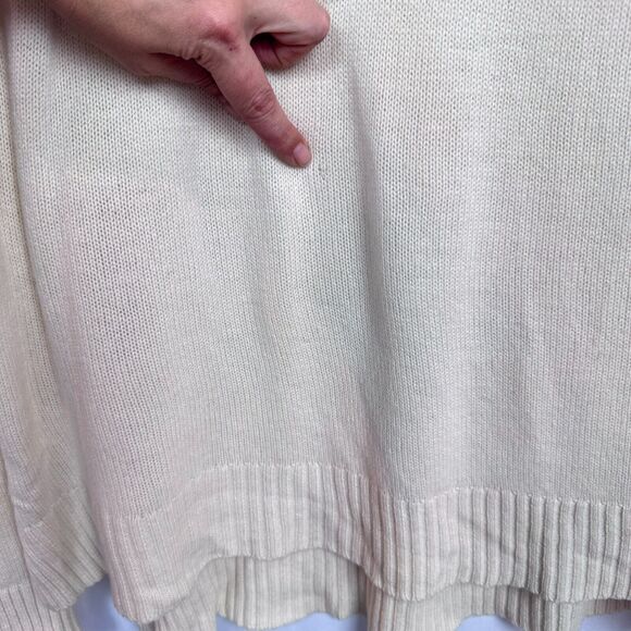 Ann Taylor Wool Cashmere Blend Turtleneck Jumper Sweater Sz M Ivory Cream Knit - Picture 4 of 10